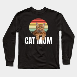 Cat Mom (Sunset Edition) Long Sleeve T-Shirt